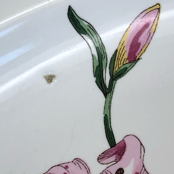 Vintage 1992 Terrace Blossoms Stoneware 14" Oval Serving Platter - Picture 4 of 10